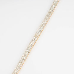 Bracelet riviere or et platine orné de diamant taille brillant - Castafiore