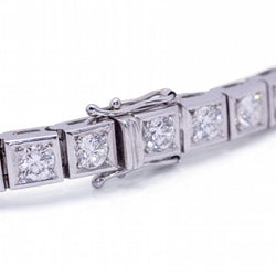 Bracelet RIVIEREde diamants en or blanc 18K