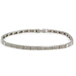 Bracelet semi - rigide en or blanc et diamants - Castafiore
