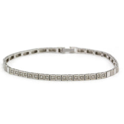 Bracelet Semi - rigide - Or blanc et Diamants - Castafiore