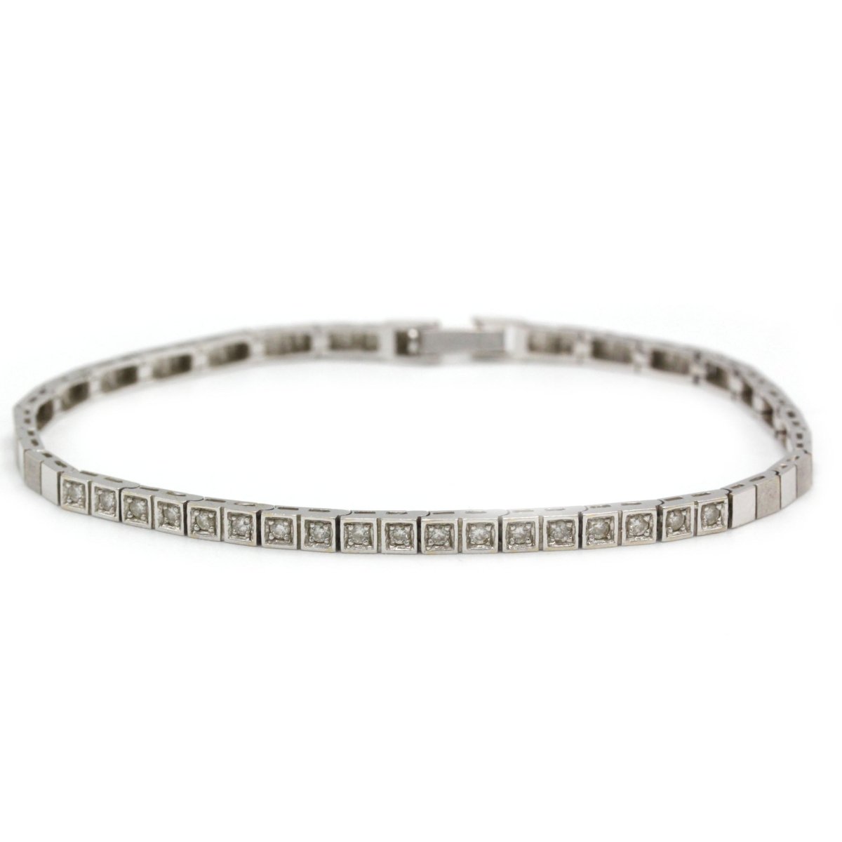 Bracelet Semi - rigide - Or blanc et Diamants - Castafiore