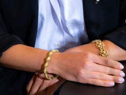 Bracelet Semi - Rigide Or jaune Diamant - Castafiore