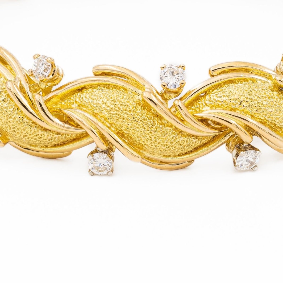 Bracelet Semi - Rigide Or jaune Diamant - Castafiore