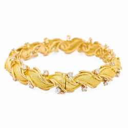 Bracelet Semi - Rigide Or jaune Diamant - Castafiore