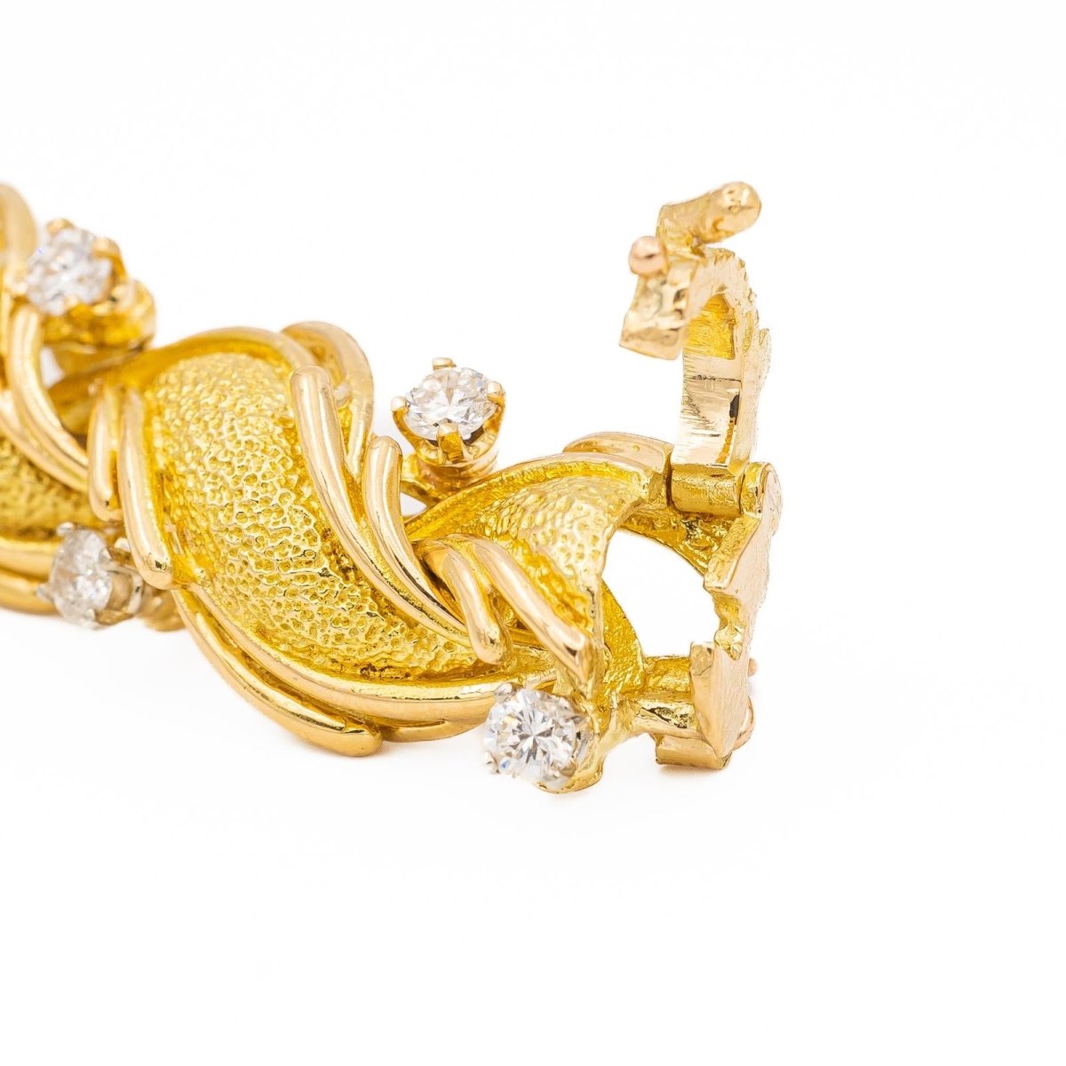 Bracelet Semi - Rigide Or jaune Diamant - Castafiore