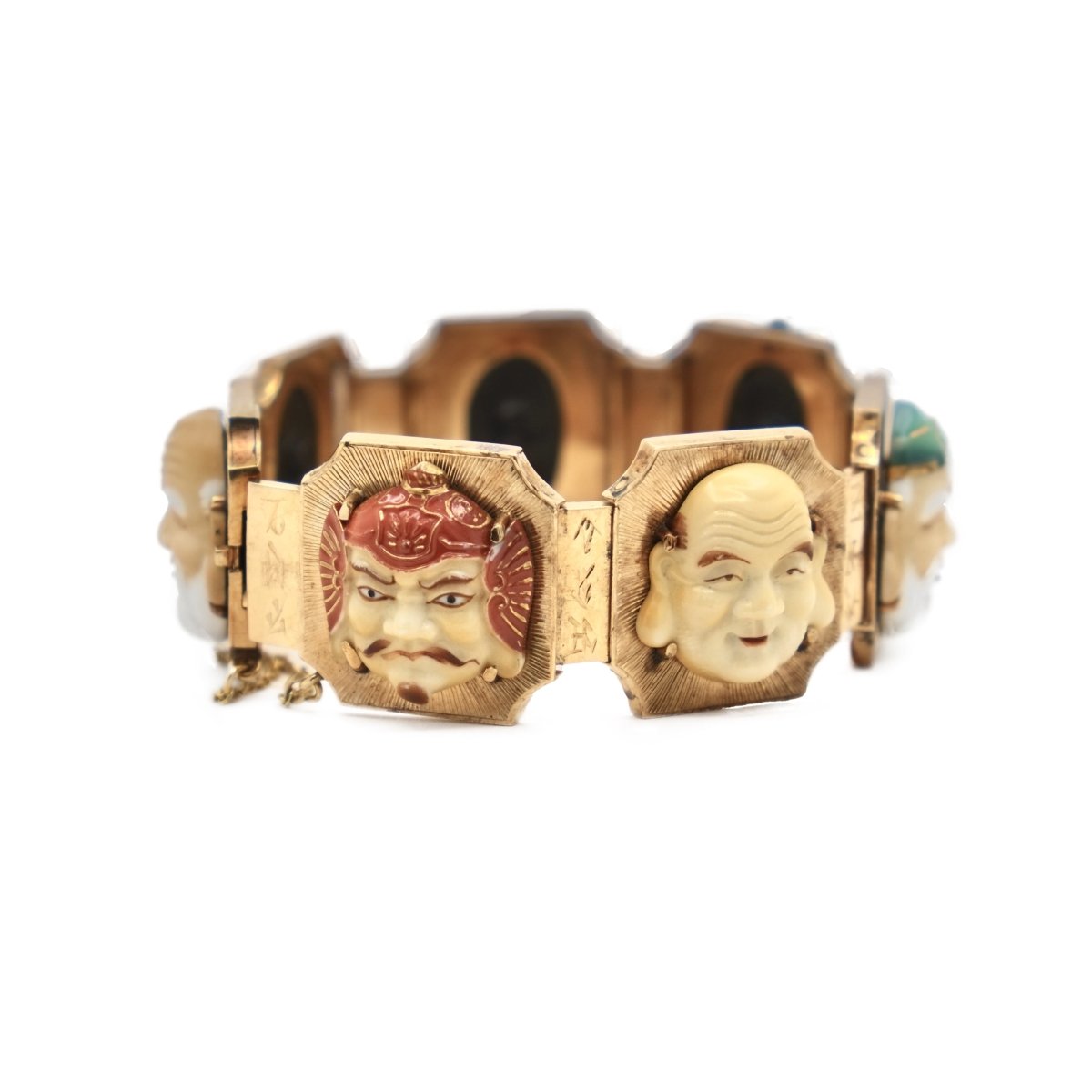 Bracelet "Sept visages" en or jaune - Castafiore