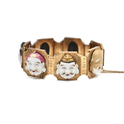 Bracelet "Sept visages" en or jaune - Castafiore