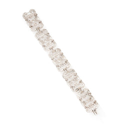 Bracelet Souple Art déco en or blanc et diamants - Castafiore