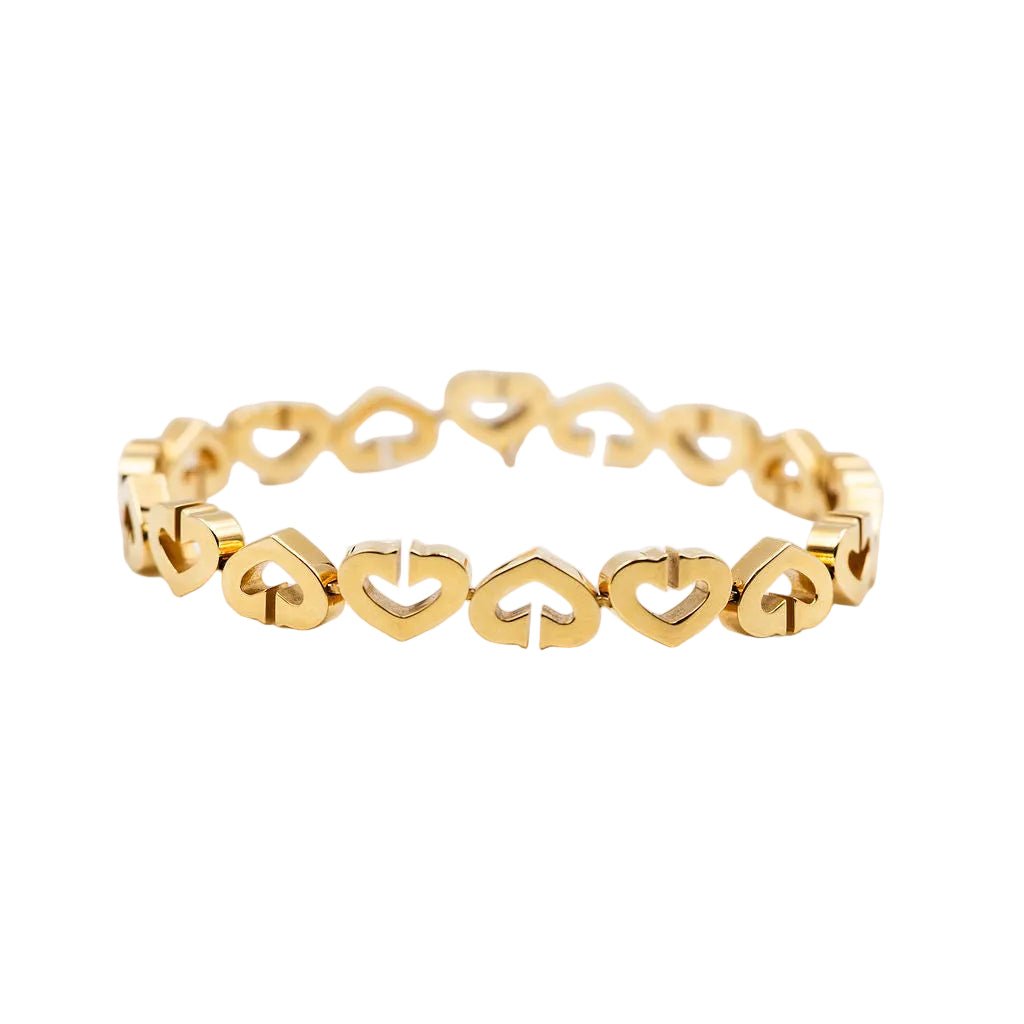 Bracelet Souple CARTIER "Coeurs et Symboles" en or jaune - Castafiore