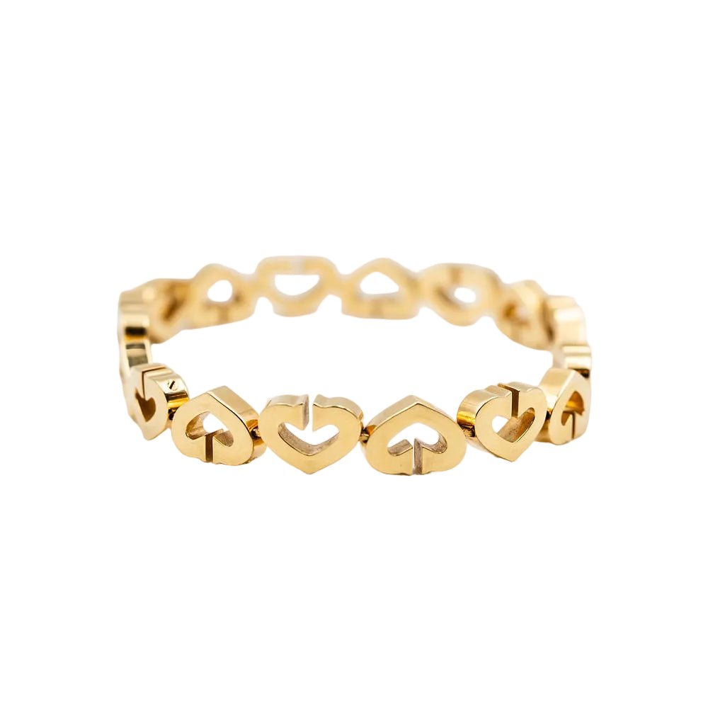 Bracelet Souple CARTIER "Coeurs et Symboles" en or jaune - Castafiore