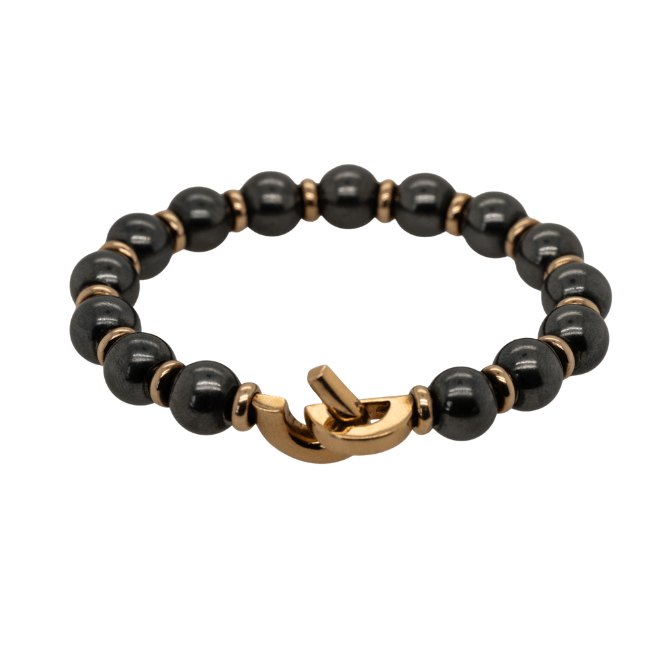 Bracelet Souple CARTIER en or jaune et hématite - Castafiore