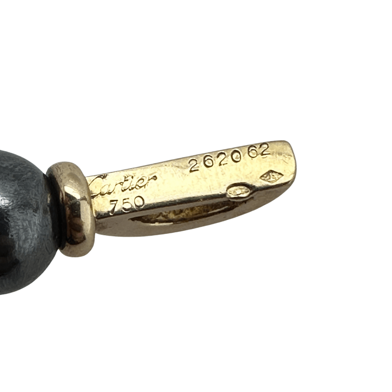 Bracelet Souple CARTIER en or jaune et hématite - Castafiore