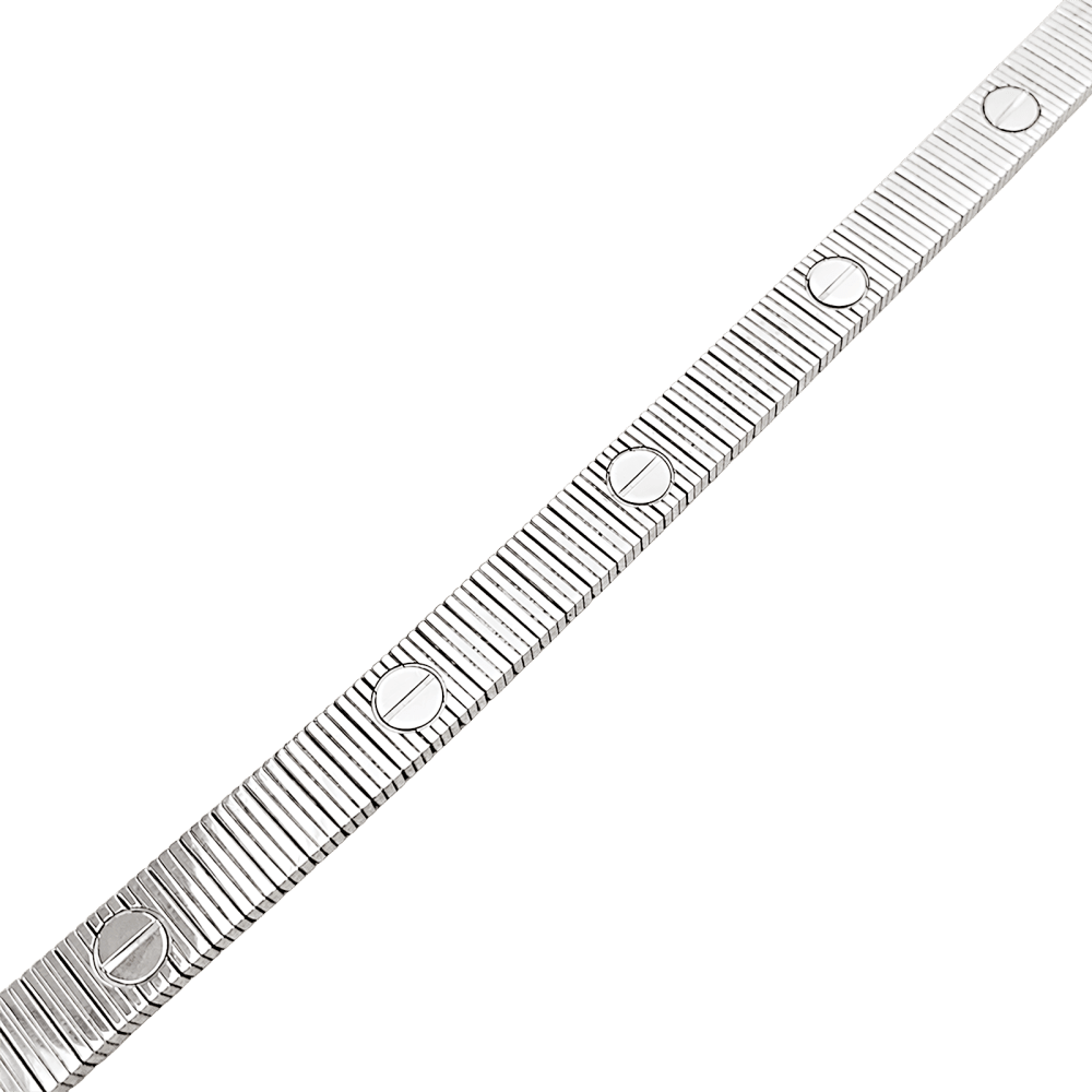 Bracelet Cartier, "Love Unlimited Souple", white gold.