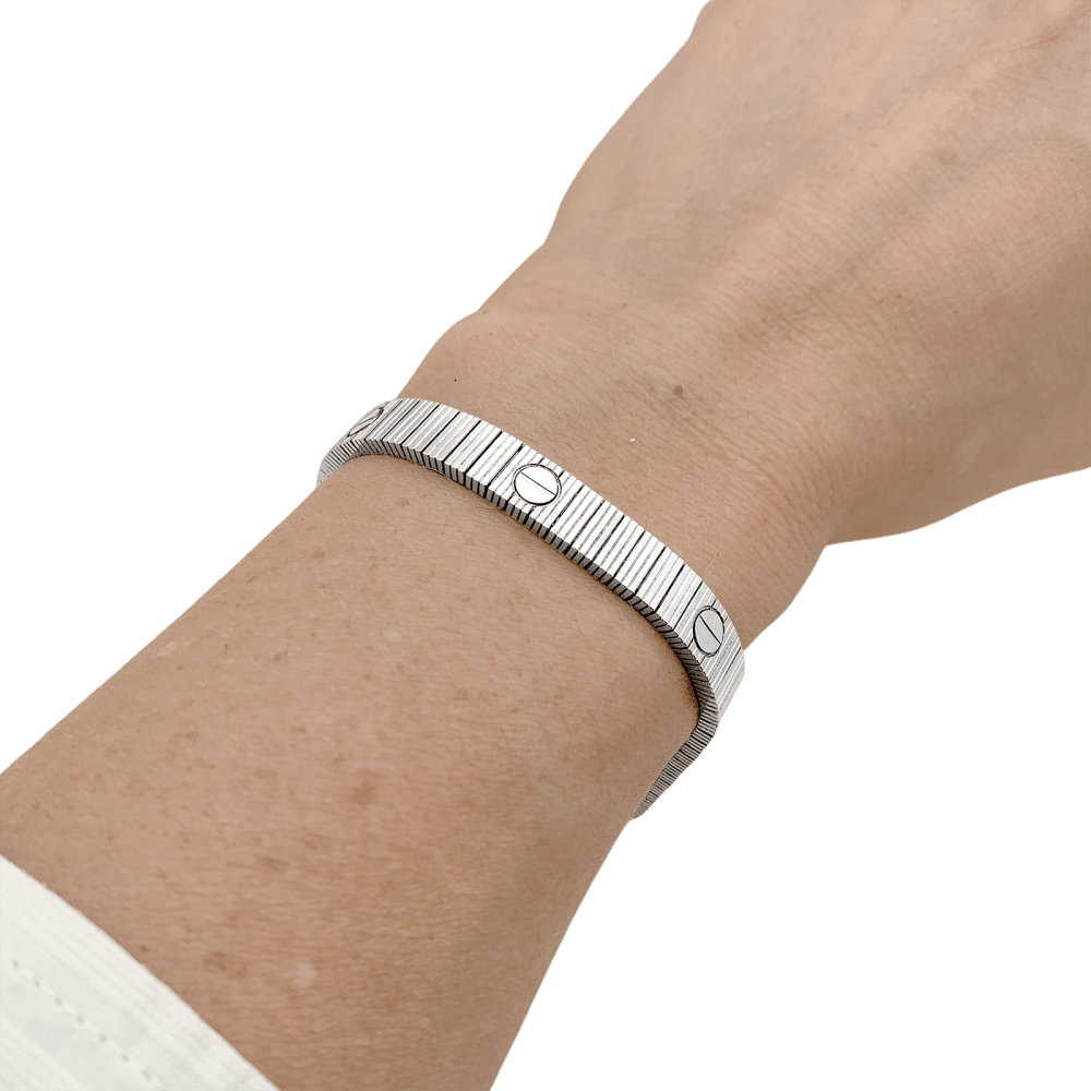 Bracelet Cartier, "Love Unlimited Souple", white gold.