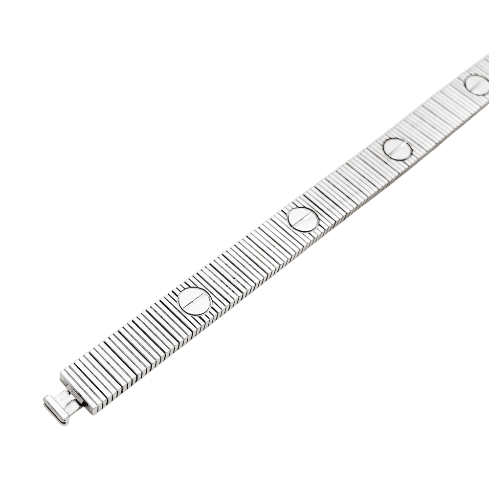 Bracelet Cartier, "Love Unlimited Souple", white gold.