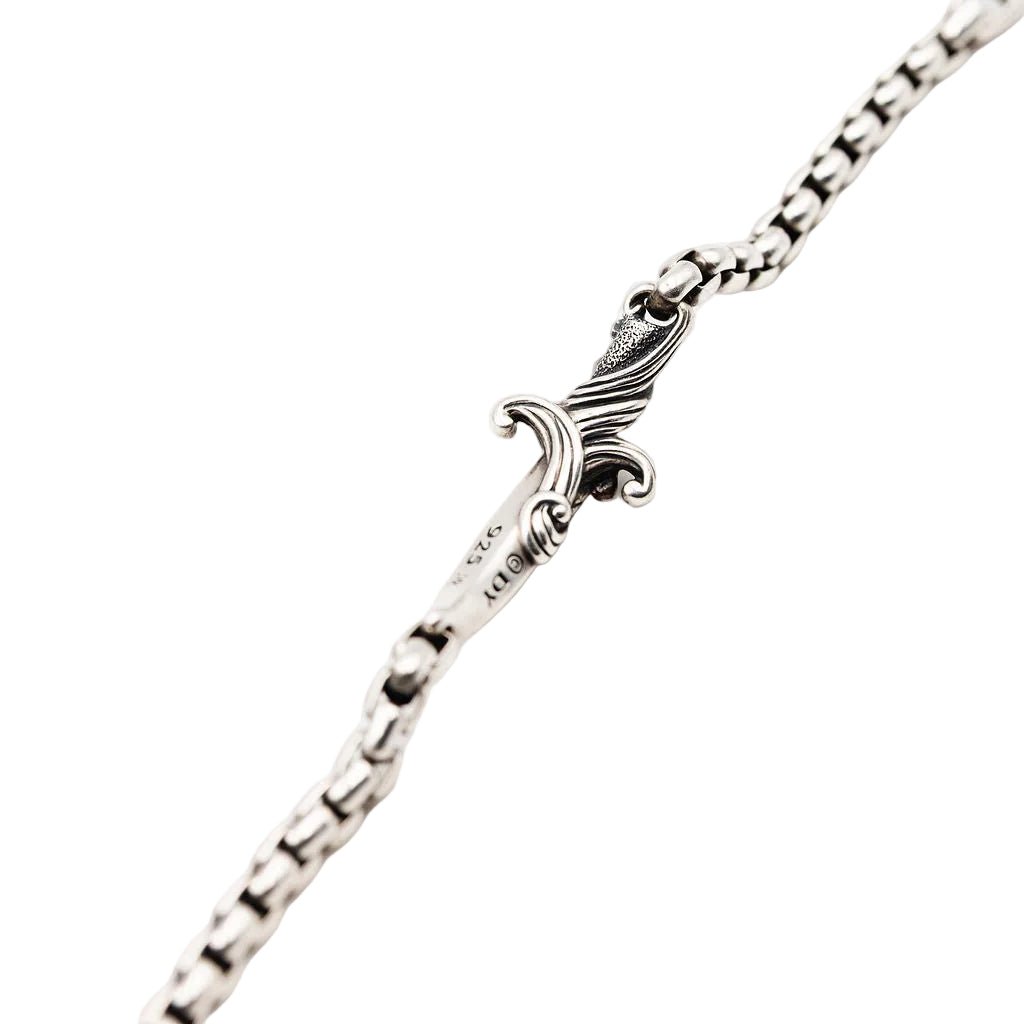 Bracelet Souple DAVID YURMAN "Waves Dagger" en argent et diamants - Castafiore