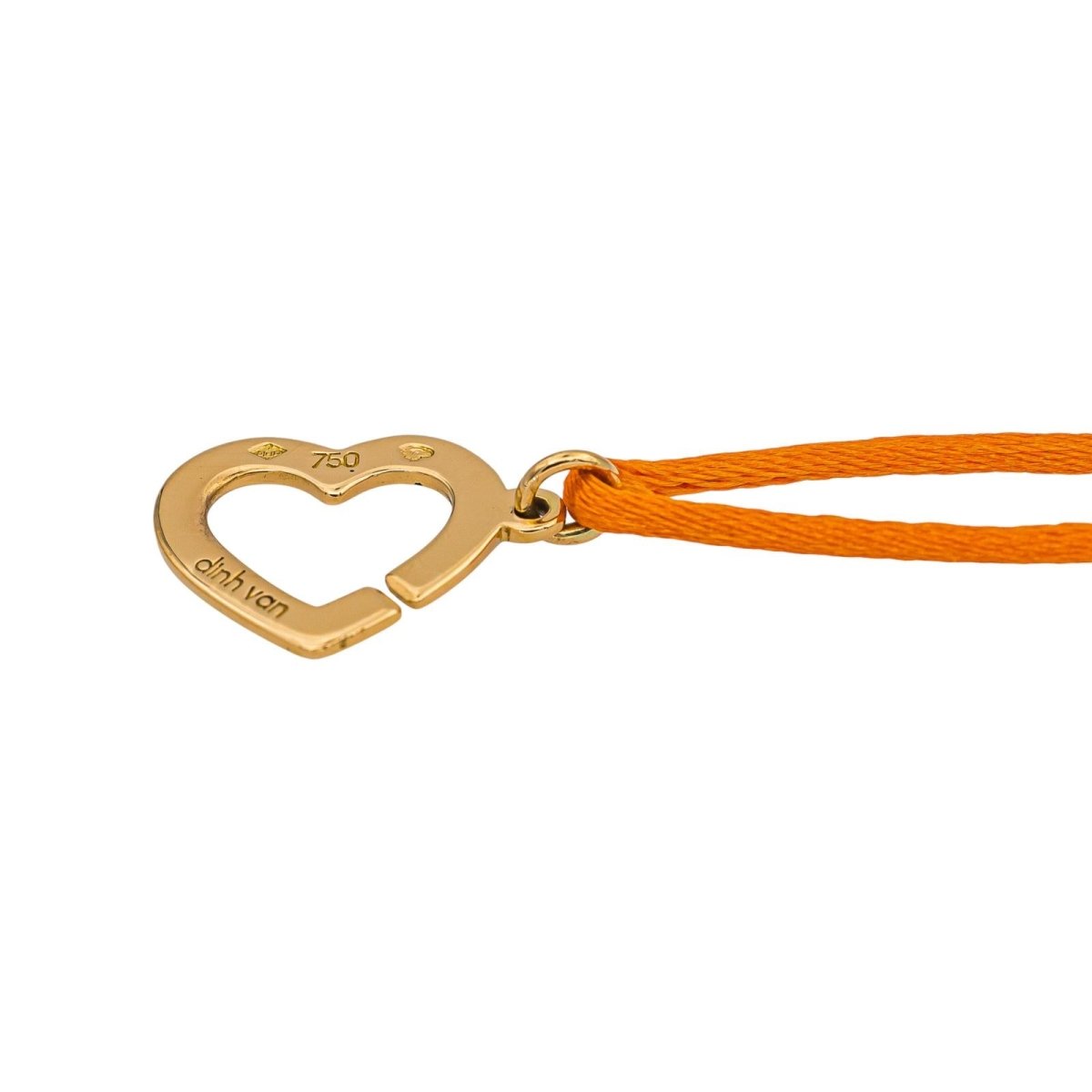 Dinh van Bracelet Cord Double Heart Yellow Gold
