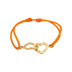 Dinh van Bracelet Cord Double Heart Yellow Gold