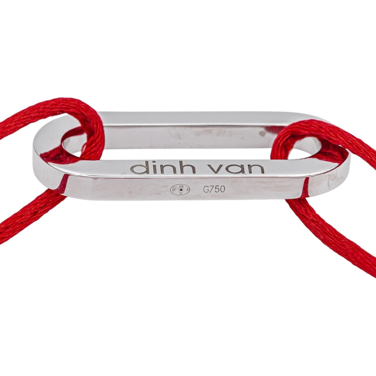 Bracelet Souple DINH VAN "Maillon" en or blanc - Castafiore