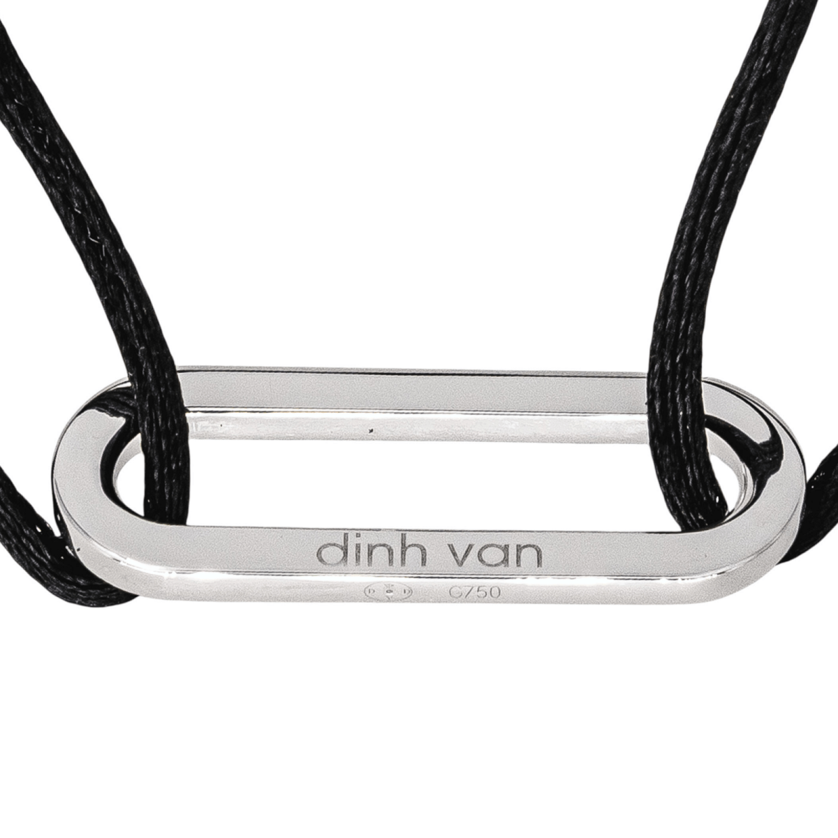 Bracelet Souple DINH VAN "Maillon" en or blanc - Castafiore