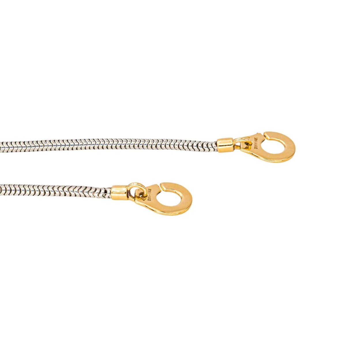 Bracelet Souple DINH VAN "Menottes R10" en or jaune et argent - Castafiore