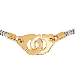 Bracelet Souple DINH VAN "Menottes R10" en or jaune et argent - Castafiore