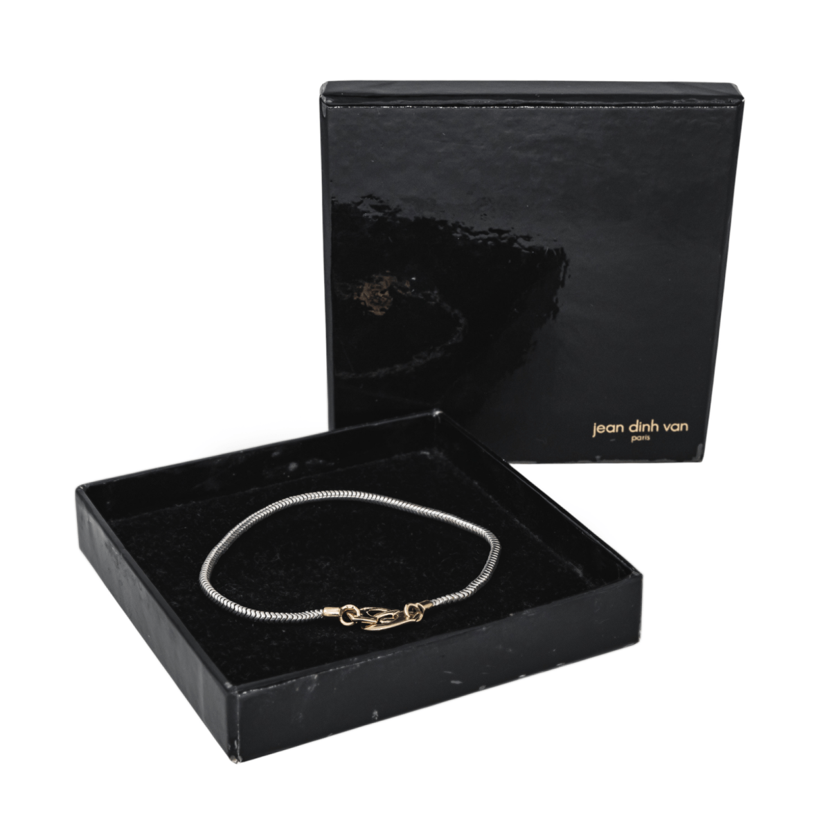 Bracelet Souple DINH VAN "Menottes R10" en or jaune et argent - Castafiore