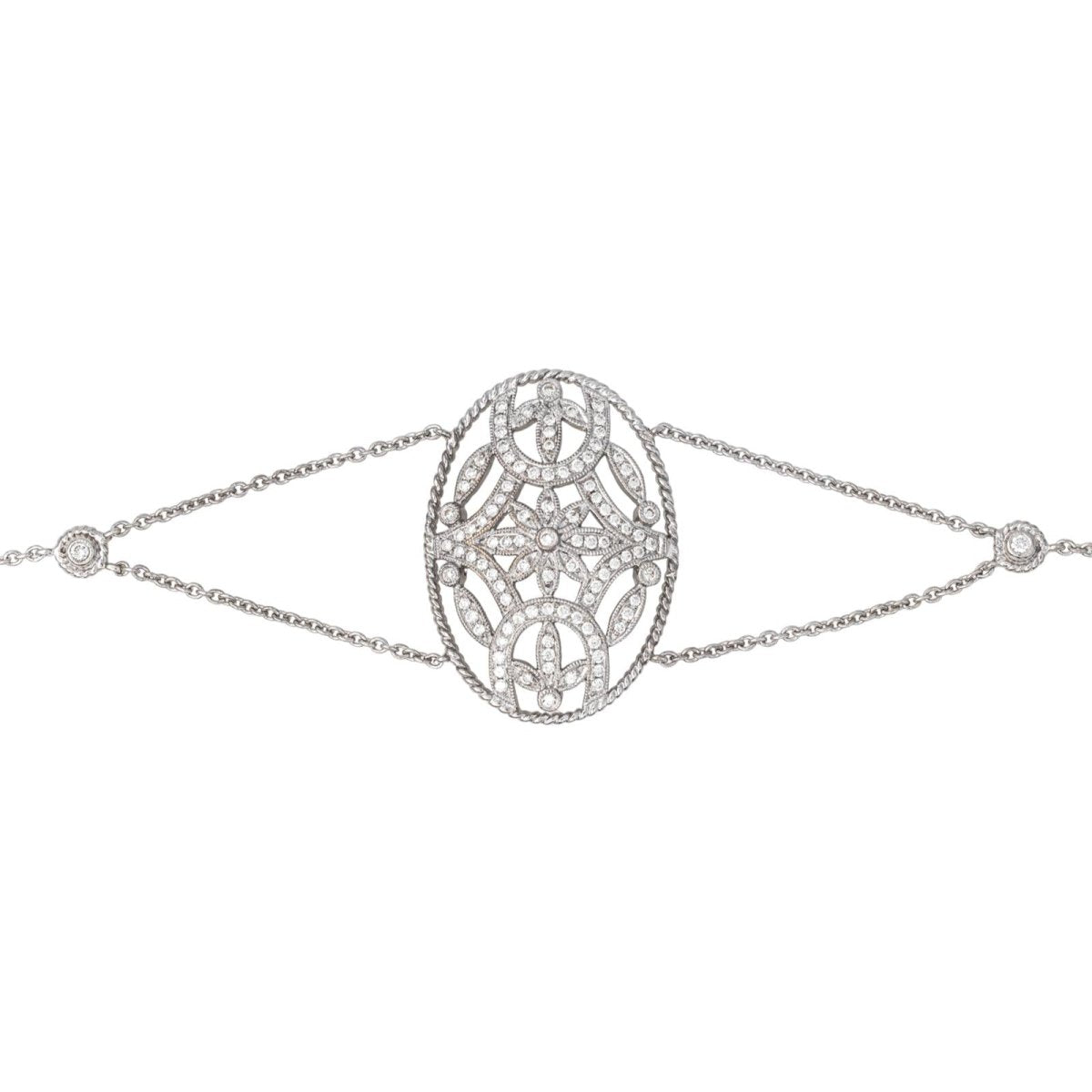 Bracelet Souple DJULA en or blanc et diamants - Castafiore