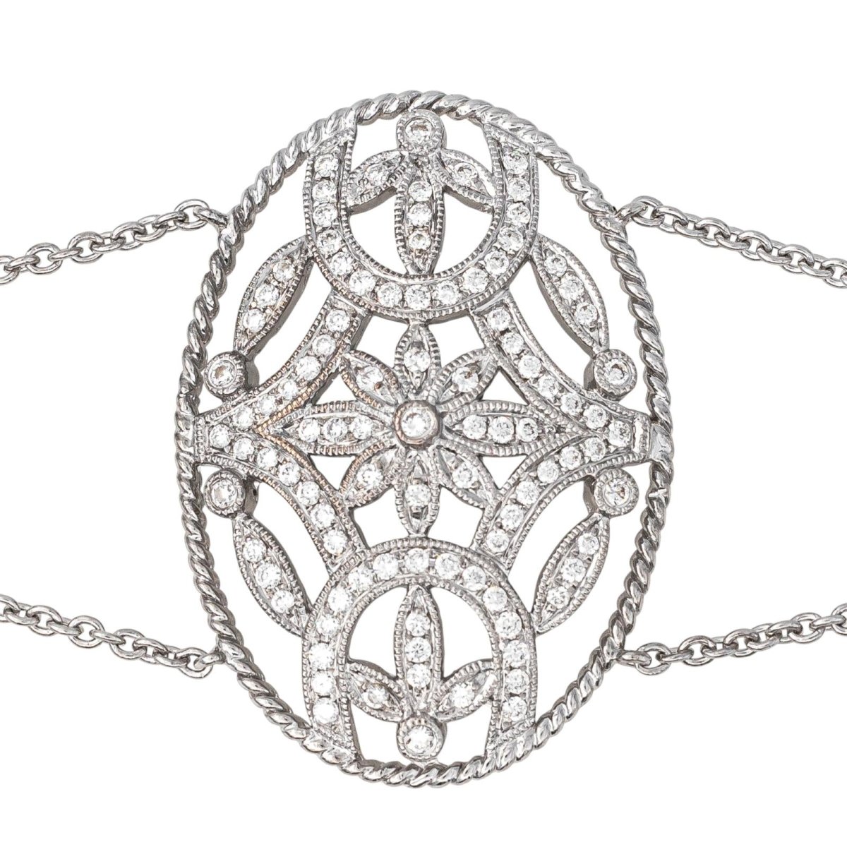Bracelet Souple DJULA en or blanc et diamants - Castafiore