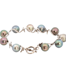 Bracelet Souple en argent et perles - Castafiore