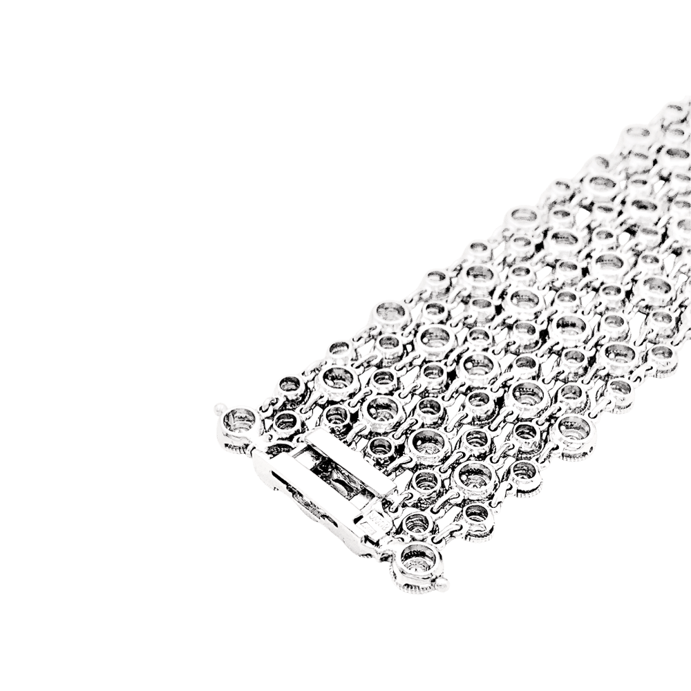 Bracelet flexible, white gold and diamonds.