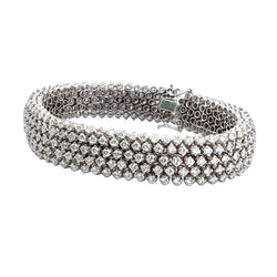 Bracelet Souple en or blanc et diamants - Castafiore