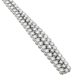 Bracelet Souple en or blanc et diamants - Castafiore
