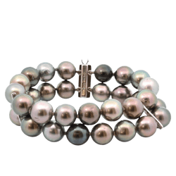 Bracelet Souple en or blanc et perles - Castafiore
