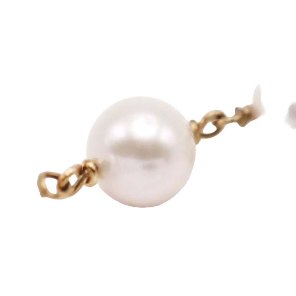 Bracelet Souple en or blanc, perles et spinelles - Castafiore