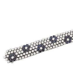 Bracelet Souple en or blanc, saphirs et diamants - Castafiore
