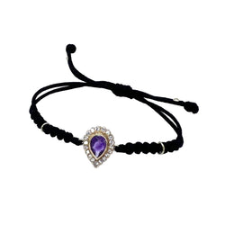 Bracelet Souple en or jaune, améthyste et diamants - Castafiore