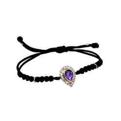 Bracelet Souple en or jaune, améthyste et diamants - Castafiore