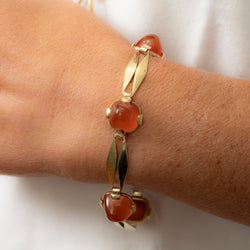 Bracelet Souple en or jaune et cornaline - Castafiore