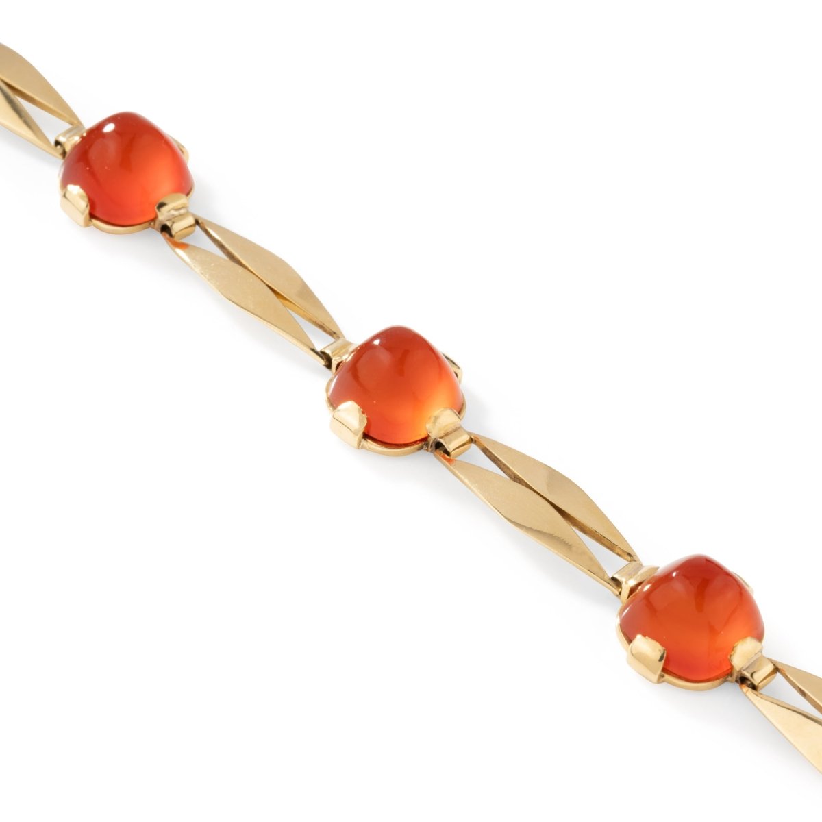 Bracelet Souple en or jaune et cornaline - Castafiore
