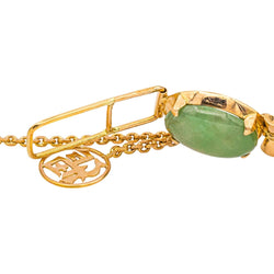 Bracelet Souple en or jaune et jade - Castafiore