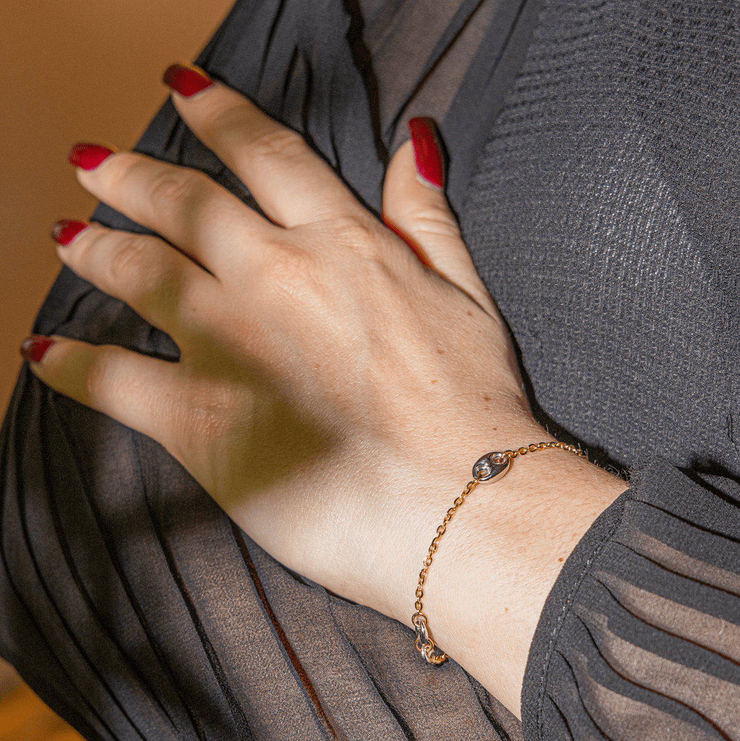 Bracelet Coffee beans Yellow gold