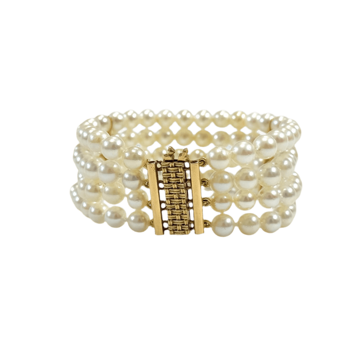 Bracelet Souple en or jaune et perles - Castafiore