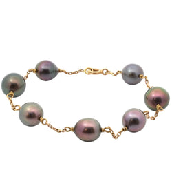 Bracelet Souple en or jaune et perles - Castafiore