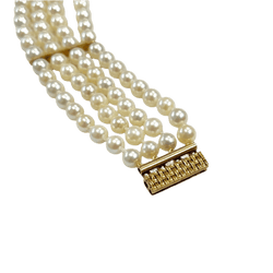 Bracelet Souple en or jaune et perles - Castafiore