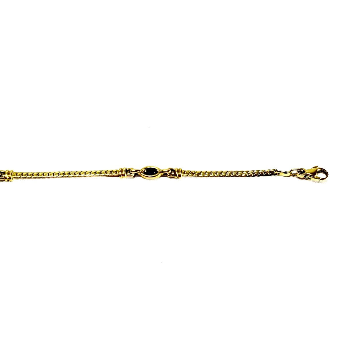 Bracelet souple en or jaune et saphirs - Castafiore