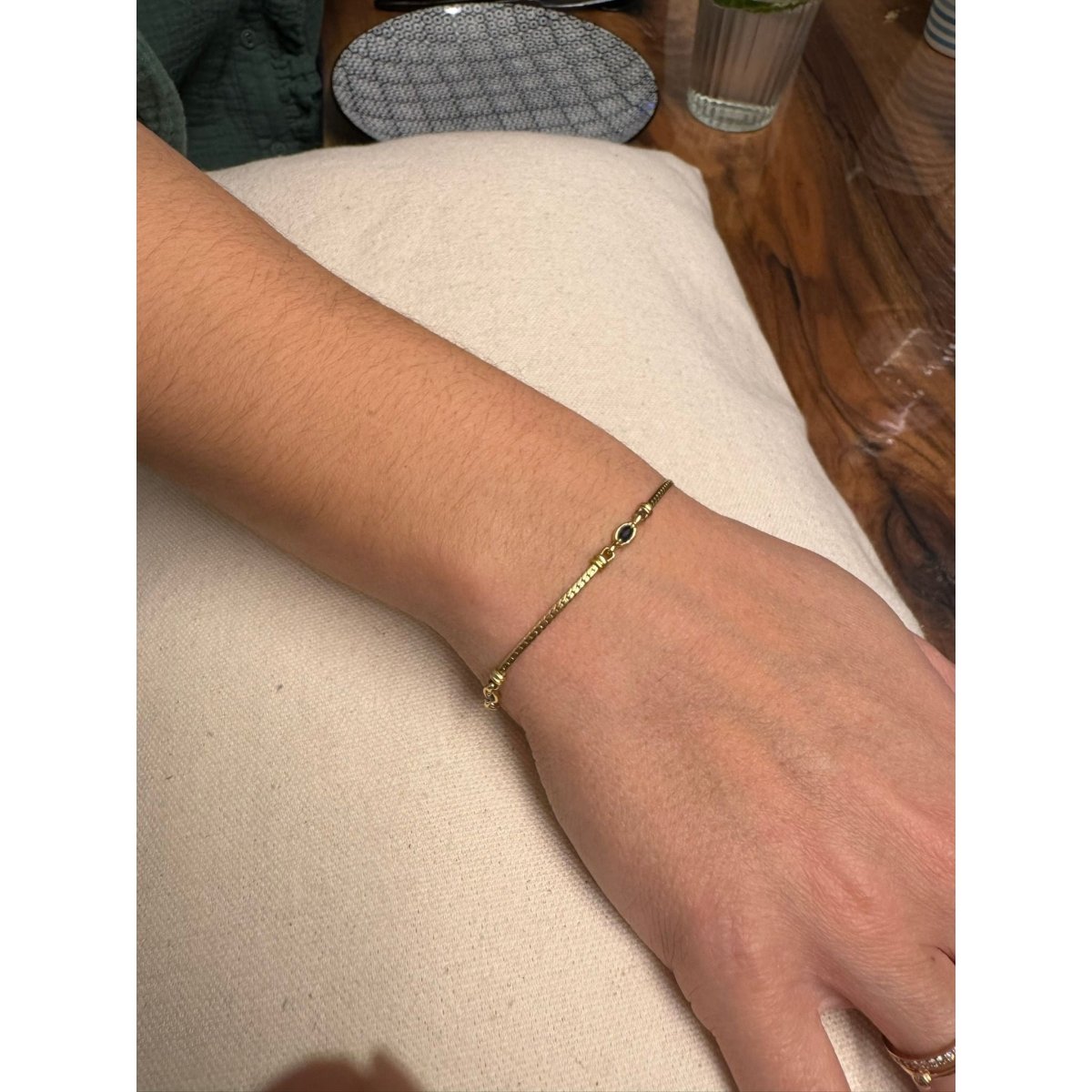 Bracelet souple en or jaune et saphirs - Castafiore