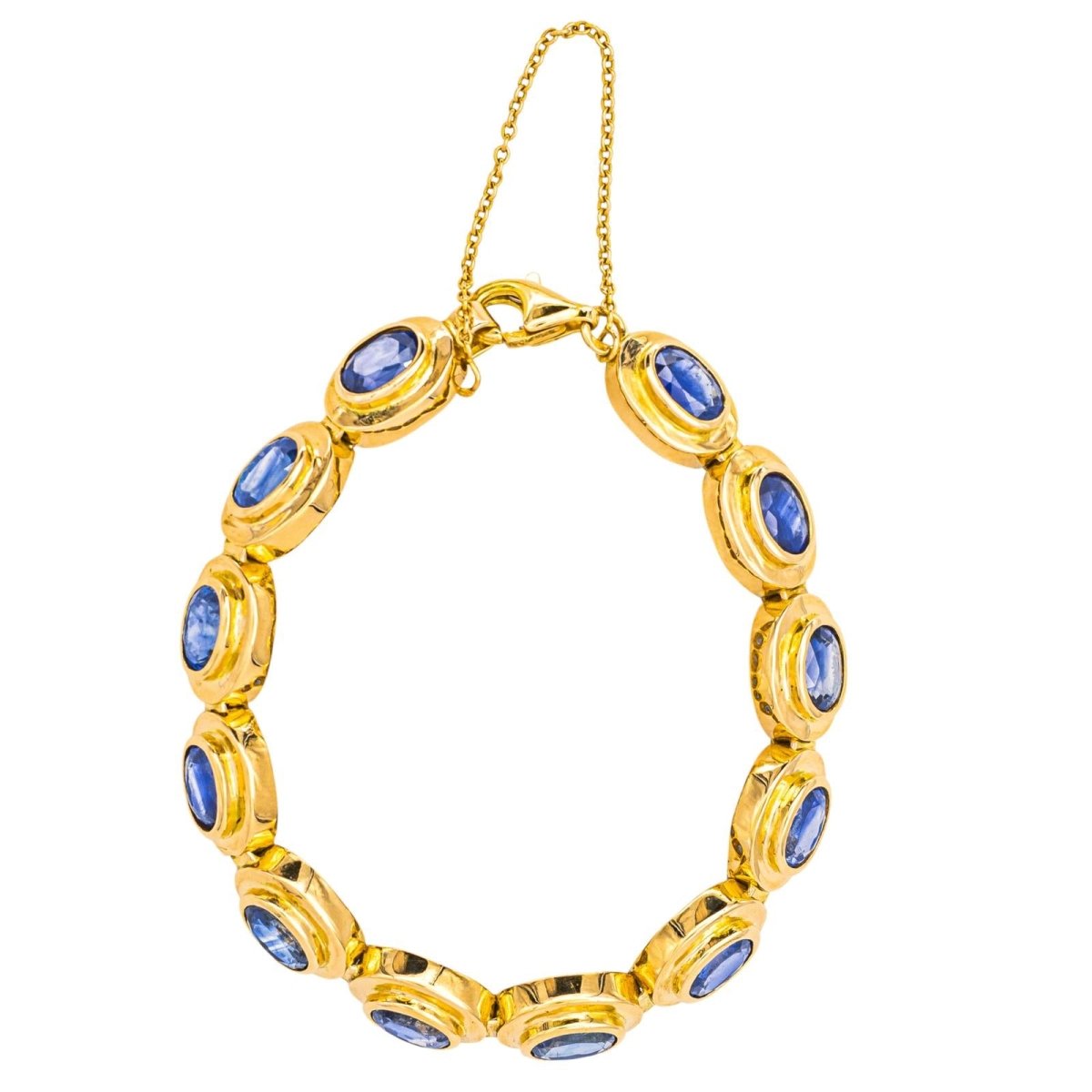 Bracelet Souple en or jaune et saphirs - Castafiore