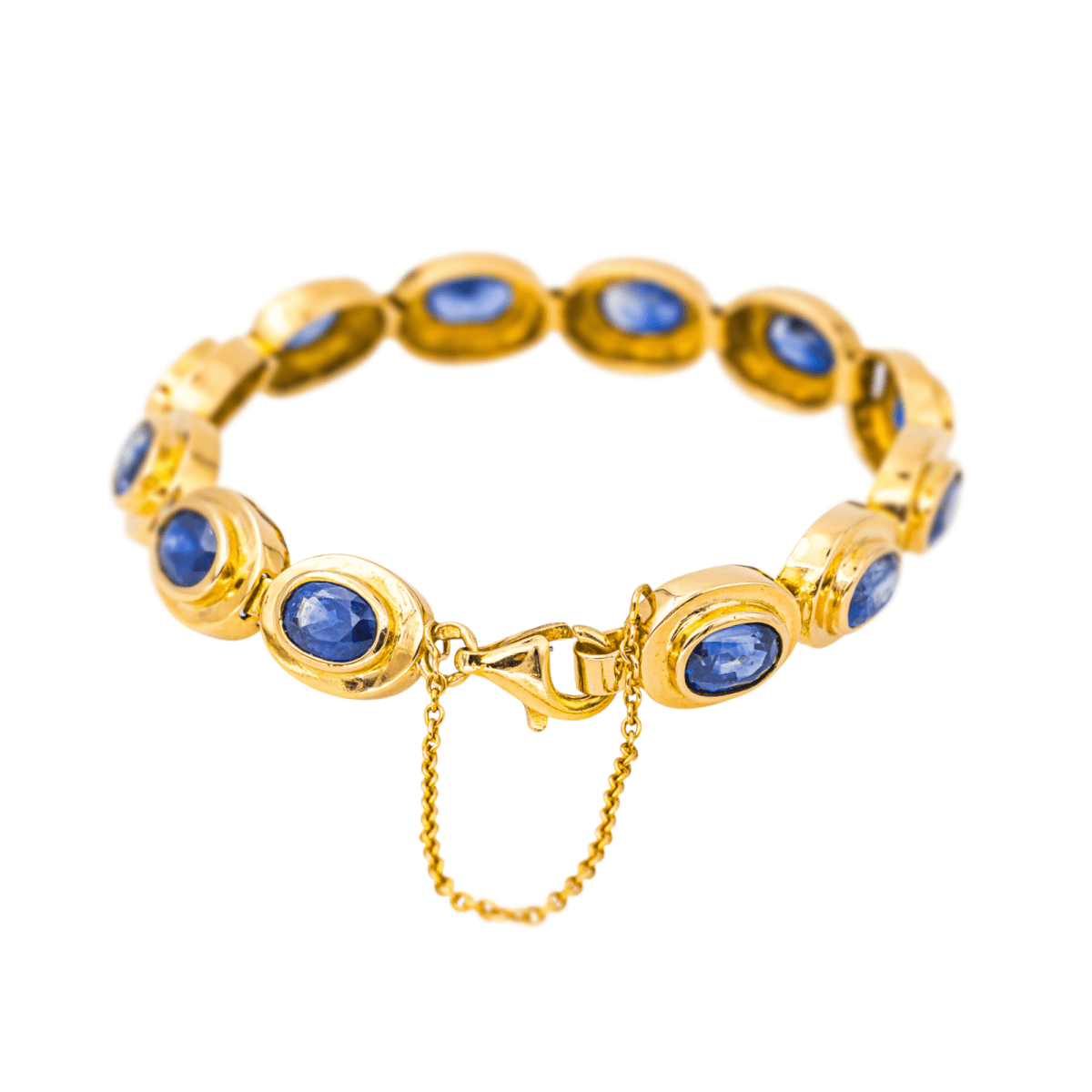Bracelet Souple en or jaune et saphirs - Castafiore