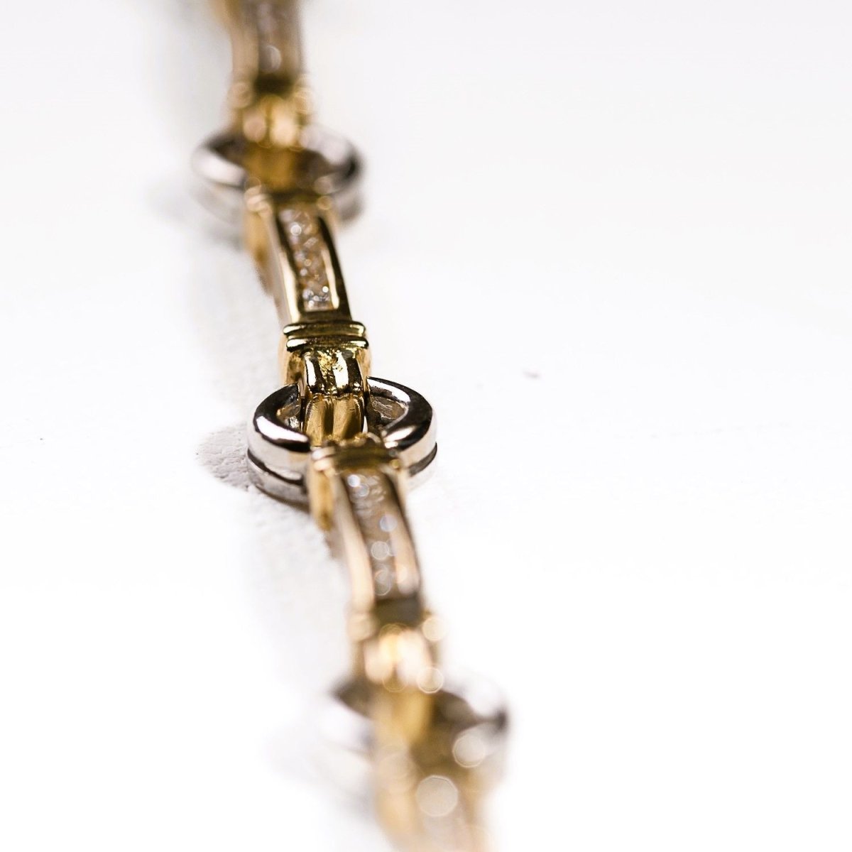 Bracelet Souple en or jaune, or blanc et diamants - Castafiore